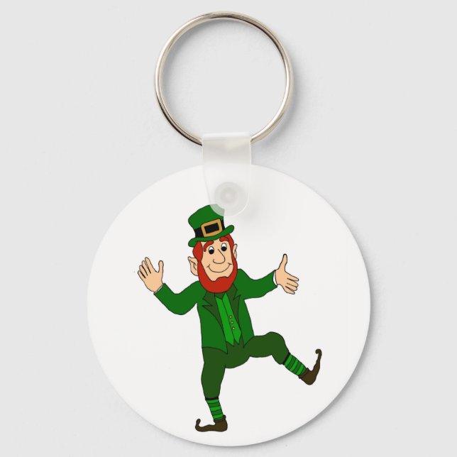 Happy Leprechaun Keychain (Front)