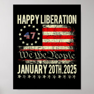 Happy Liberation Day Tee President Trump Declares  Poster
