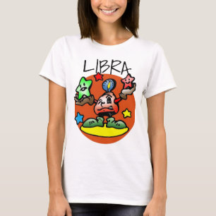 Happy Libra Scales with Stars T-Shirt