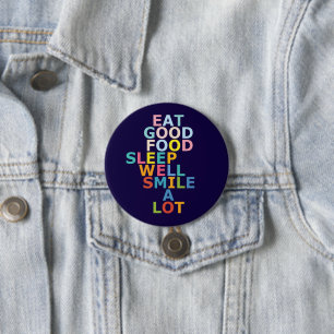 Happy life 3 inch round button