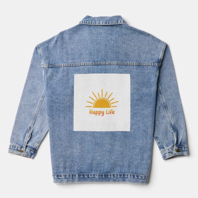  Happy Life: Illuminated by Joy Denim Jacket (Back)