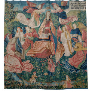 Happy Life in Paradise Garden Medieval Tapestry