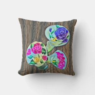Happy Lilys Throw Pillow
