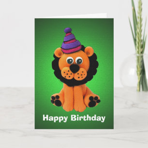 Happy Lion Birthday Card