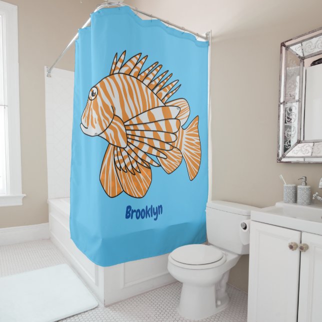 Happy lionfish cartoon illustration (In Situ)