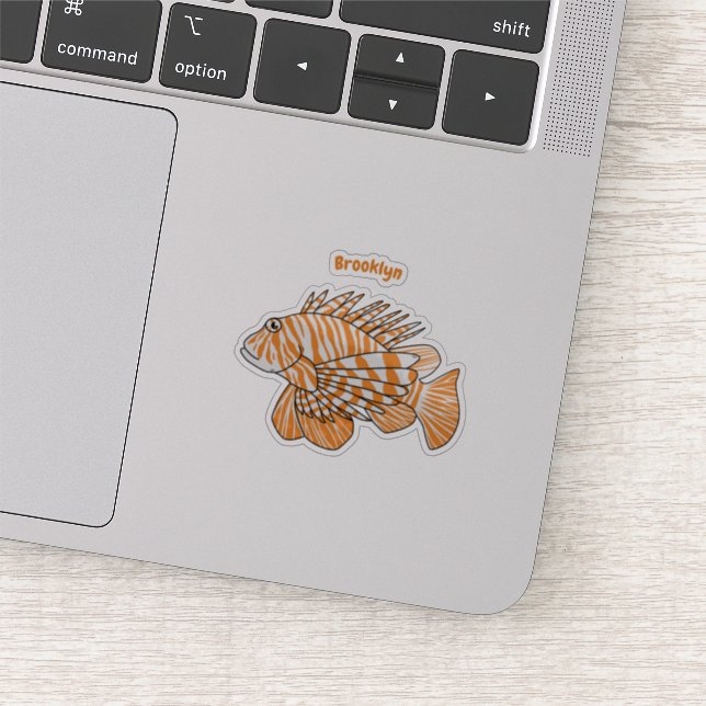 Happy lionfish cartoon illustration (Detail)
