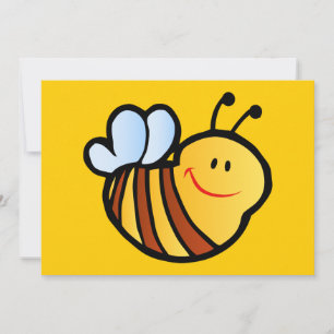 HAPPY LITTLE BUMBLEBEE BEE CARTOON CUTE HONEY INSE