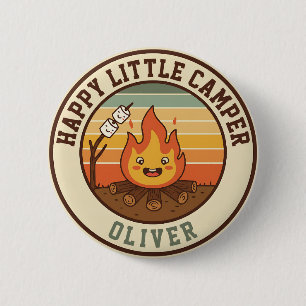 Happy Little Camper Badge 2 Inch Round Button