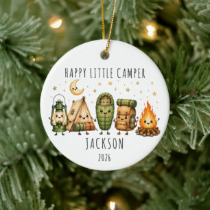 Happy Little Camper Personalized Ornament