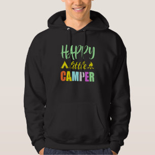 Happy Little Camper Tent Campfire For Camping Kids Hoodie