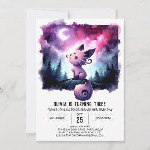 Happy Little Cat Birthday Invitation