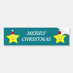 Happy Little Christas Star Sticker de pare-chocs p