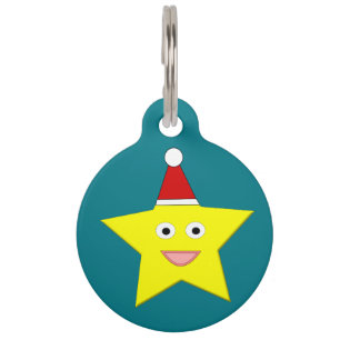 Happy Little Christmas Star Custom Dog Tag