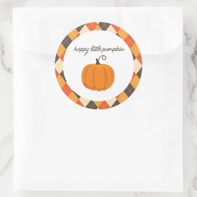 Happy Little Citrouille Party Favoriser Stickers (Sac)