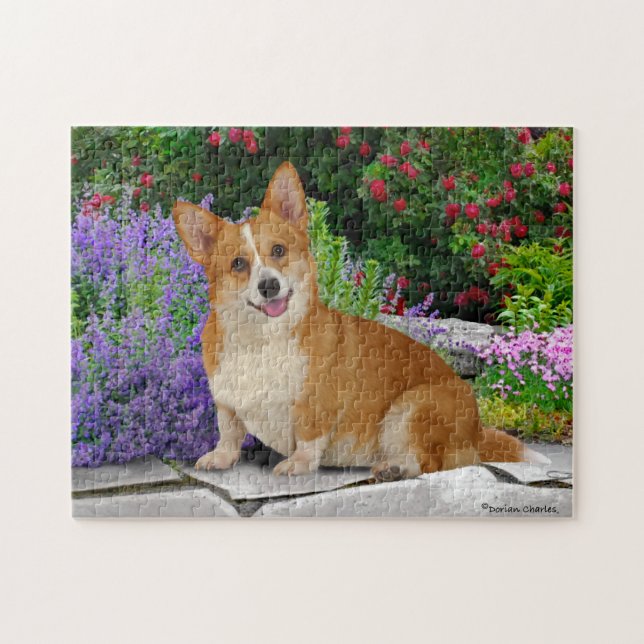 "Happy Little Corgi" Jigsaw Puzzle (Horizontal)
