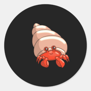 Happy Little Crab Classic Round Sticker