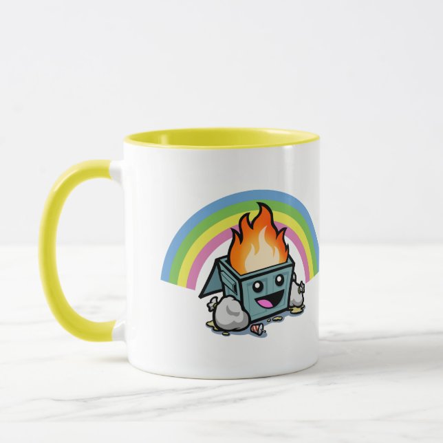 "Happy Little Dumpster FIre" Mug (Left)