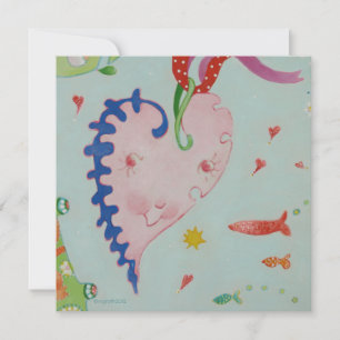 Happy little heart invitation