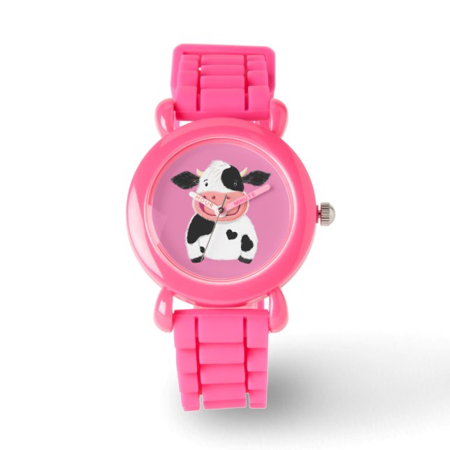 Happy Little Holstein Dairy Cow Watch (Front)