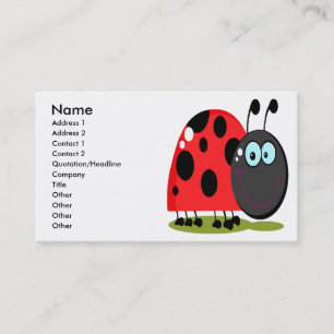 happy little lady bug business card