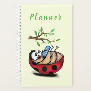 Happy Little Ladybug avec téléphone - Dessin de