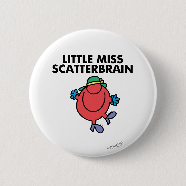 Happy Little Miss Scatterbrain 2 Inch Round Button (Front)