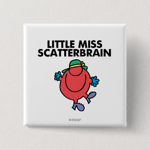 Happy Little Miss Scatterbrain 2 Inch Square Button