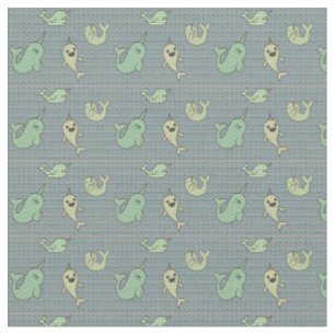 Happy Little Narwhals Fabric