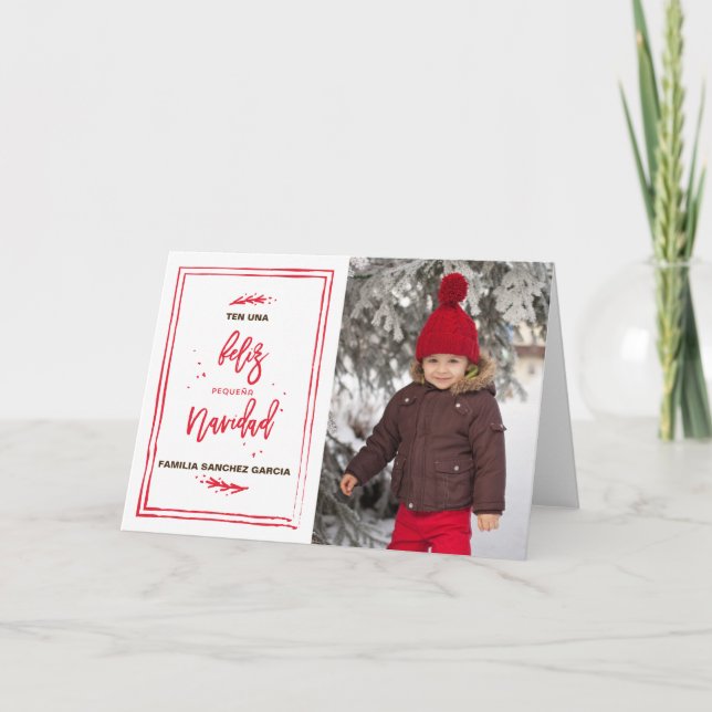 Happy little Navidad tarjeta de la Holiday Card (Front)