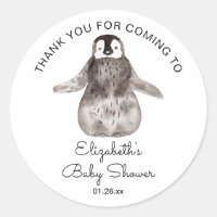 Happy Little Penguin Baby Shower Thank You  