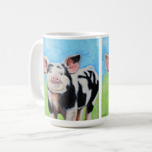 Happy Little Pig Painting Coffee Mug