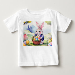 Happy little rabbit 1, Easter Baby T-Shirt
