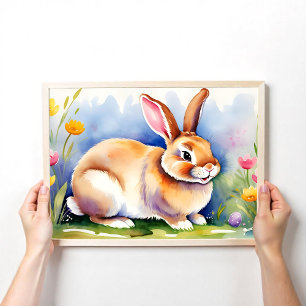 Happy little rabbit 2, Easter Poster