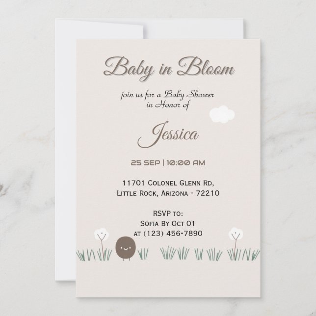 Happy Little Seed Baby Shower Card (Front)