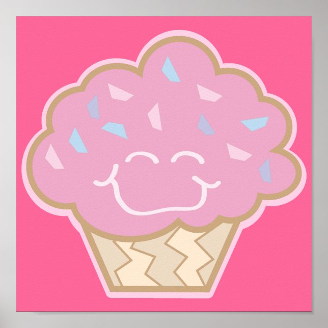 happy little strawberry cupcake poster (Front)
