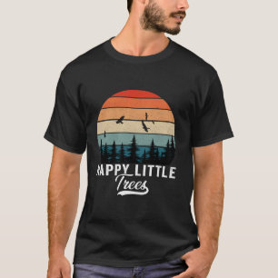 Happy Little Tree Bob Style Vintage Forests Earth T-Shirt