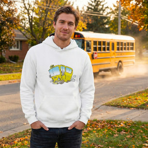 Happy Little Yellow School Bus Hoodie
