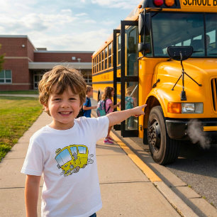 Happy Little Yellow School Bus T-Shirt