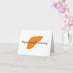 Happy Liver Transplantaversary Script Carte pour n