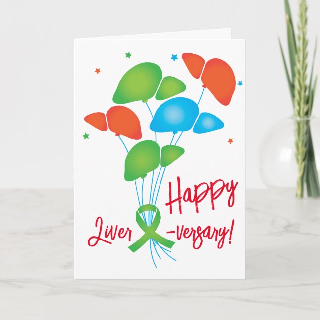 Happy Liver-versary Customizable Card (Front)