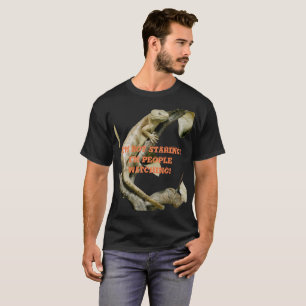 Happy Lizard People Watching Shirt Customize Text