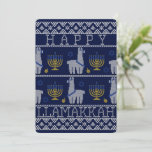 Happy Llama Christmas Hanukkah  Invitation<br><div class="desc">Happy Llama Christmas Hanukkah</div>