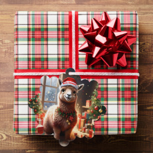 Happy Llama Christmas,  Ornament Card