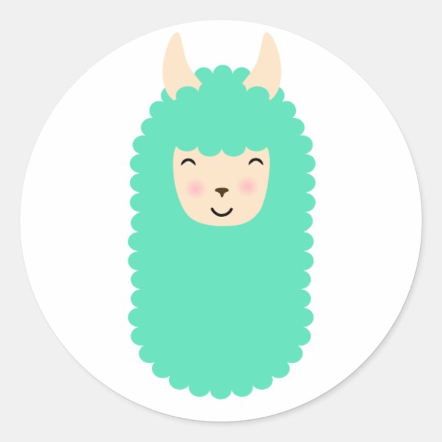 Happy Llama Emoji Stickers (Front)