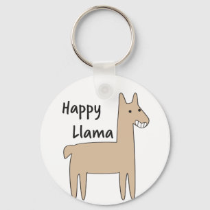 Happy Llama Keychain