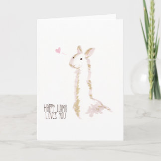 Happy Llama Loves You Card