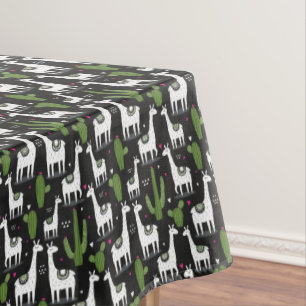 Happy Llama Pattern Tablecloth