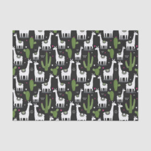 Happy Llama Pattern Tissue Paper
