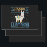 Happy LLamakah Funny Jewish Hanukkah LLama Gift Wrapping Paper Sheet<br><div class="desc">chanukah, LLamakah, hanukkah, dreidel, jewish, ugly, sweater, llama, christmas, knitted</div>