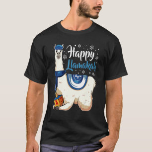 Happy Llamakah Hanukkah Chanukkah Jewish Holiday M T-Shirt